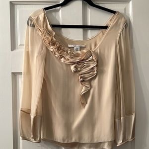 Diane Von Furstenberg Silk Champagne Colored Shirt